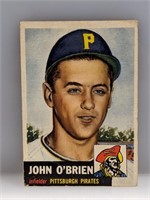 1953 Topps #223 John O'Brien (HN) Pirates Crease
