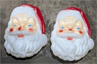 (JL) Santa blow mold heads 17x13in