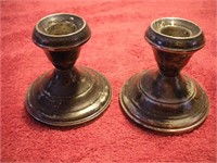 2 Sterling Silver Candlestick Holders