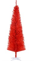 $50 Homcom 6’ red faux Christmas tree