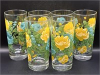 6 Pioneer Rose Shadow Drinking Glasses