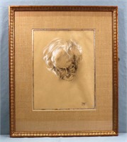 BERANN, Heinrich Charcoal Portrait of Man
