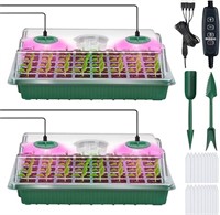 2 Pack YAUNGEL Seed Starter Tray with Grow Light,