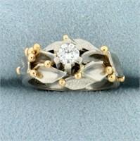 Unique Custom Designed 1/4ct Diamond Solitaire Rin