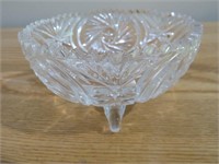 Footed Cut Glass Bowl