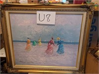 Ladies on the beach painting