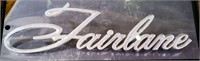 Vintage Fairlane quater name plate script emblem