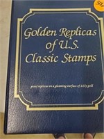 LARGE BOOK OF GOLDEN REPLICA STAMPS