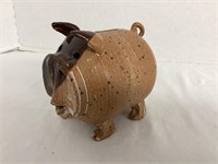 Signed Pottery Piggy Bank