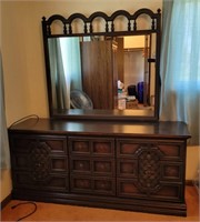 Nine Drawer Dresser w/ Mirror