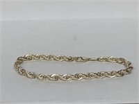 .925 Sterling Silver Twisted Chain Bracelet