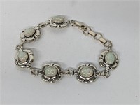 .925 Sterling Silver Opal Bracelet