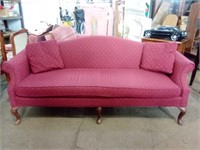 Light Red Tone Chesterfield with Throw Cushions