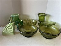 Vases, bowls, miscellaneous (green)