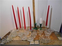 21 Glass Candle Holders