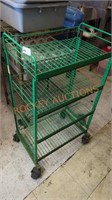 green rolling small rack