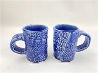(2) Signed Studio Art Pottery Mug