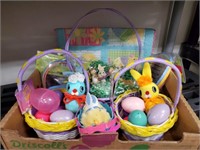 Easter baskets, eggs, decorations