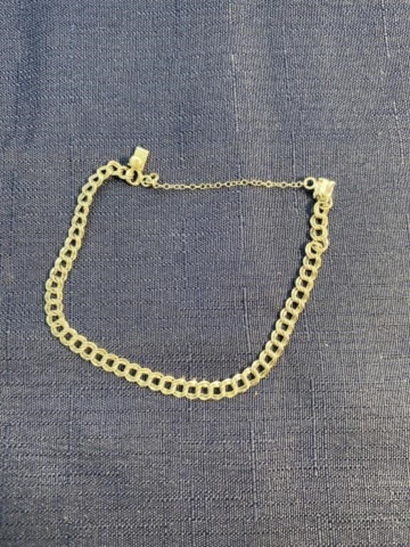 Sterling silver Bracelet with catch chain