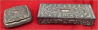 Silver Tone Trinket Box and Jewelry Box