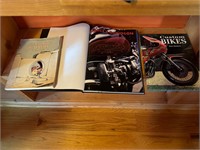 Lot of 2 Motorcycle Books & 1 Comic Strip Book