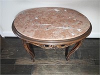 Beautiful Ornate Marble / Granite End Table