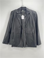 Valerie Stevens Leather Jacket & Pencil Skirt