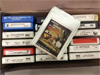 Lot of 19 Vintage 8 Track Cassettes w/Case