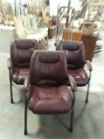 Three Brown chairs