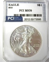 2016 Silver Eagle PCI MS70