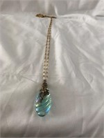 Fenton Art Glass Pendant with Chain