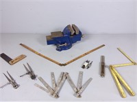 Bench Vise, Calipers & Measuring Tools