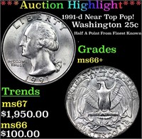 ***Auction Highlight*** 1991-d Washington Quarter