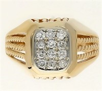 .35 Ct Diamond Contemporary Design Ring 14Kt