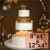 WF956  NIUBEE Clear Acrylic Cake Stand, 2M LED Lig