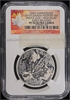2013 $5 SILVER CANADIAN MAPLE LEAF NGC PF70