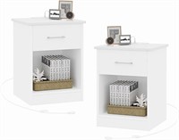 Reettic Set Of 2 Nightstand With Charging Station