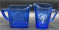 Vintage Shirley Temple Blue Pitcher & More