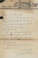 Jerome Hines signed hand written letter