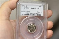 PCGS 1974-S Graded Dime