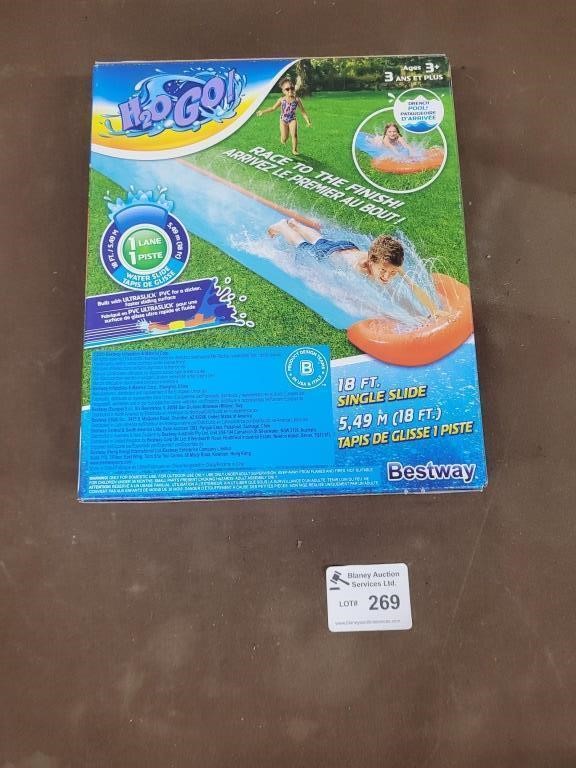 New 18ft Single Slide H2O GO slip n slide