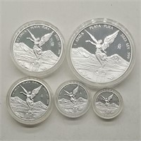 MEXICO LIBERTAN SILVER COIN SET