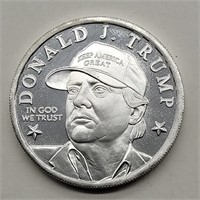 DONALD TRUMP 1 OZ FINE SILVER ROUND