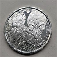 ALIEN 1 OZ SILVER ROUND