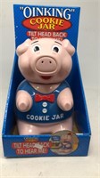 Pig Cookie Jar NIB Oinking Cookie Jar Plastic 10”