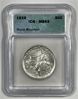 1925 Stone Mountain Commem Half ICG MS63