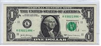 US$1 FRN Fancy *Birthday*Star note 03 02 1986.FNB1