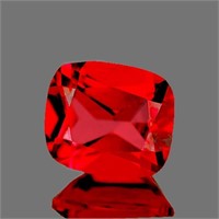 Natural  Cushion Red Topaz  [Flawless-VVS]