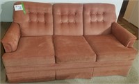MCM Pink Velvet Sofa, J Raymond Collection