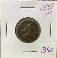 1858 US flying eagle Cent